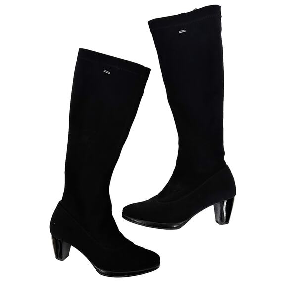 Ara Goretex Luftpolster Black Tall Boots Sz 5.5 - Picture 3 of 8